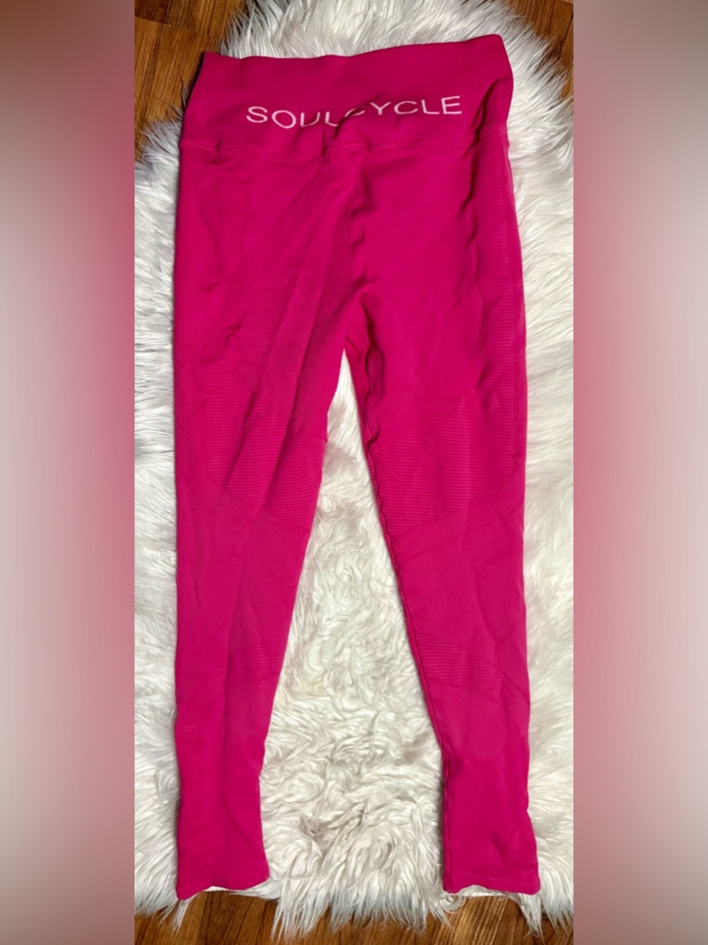 soulcycle Fuchsia Seamless High-Rise Leggings